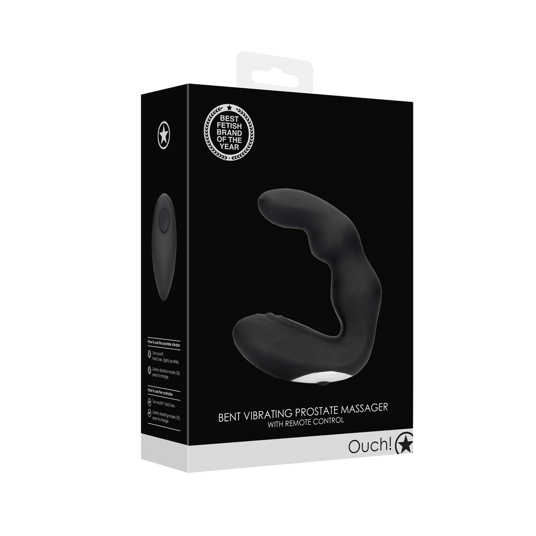 Bent Vibrating Prostate Massager with Remote Control