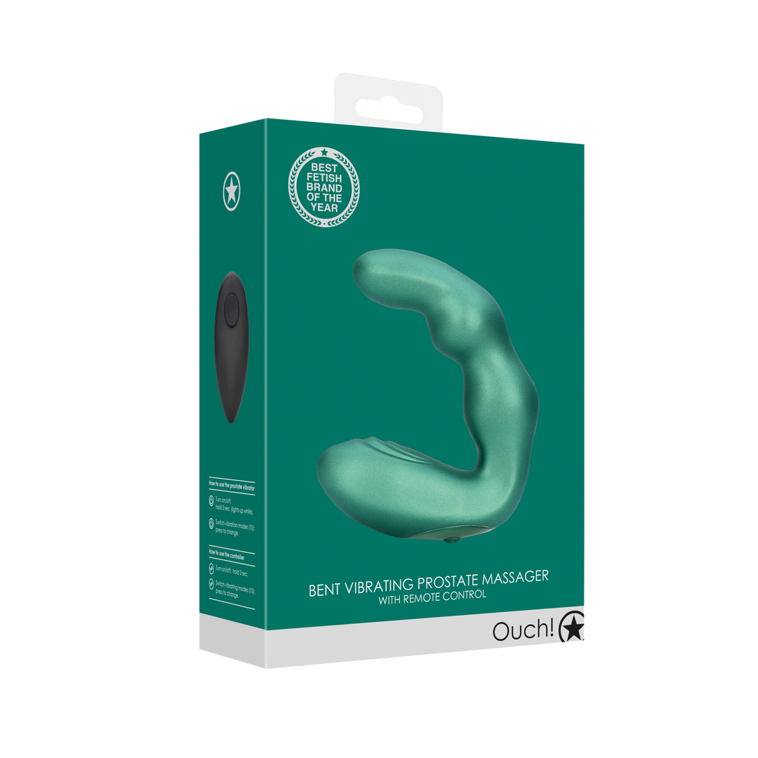 Bent Vibrating Prostate Massager with Remote Control