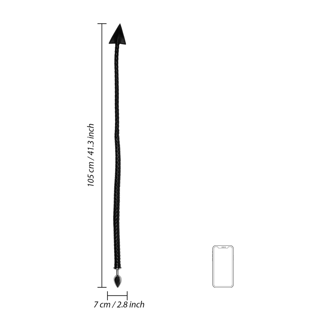 Metal Anal Plug Devil's Tail - Black