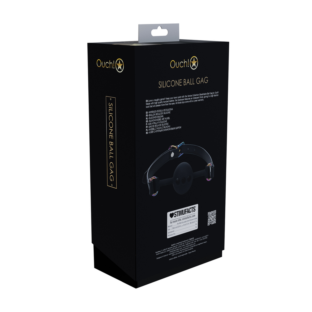 Venice Collection - Silicone Ball Gag - Black