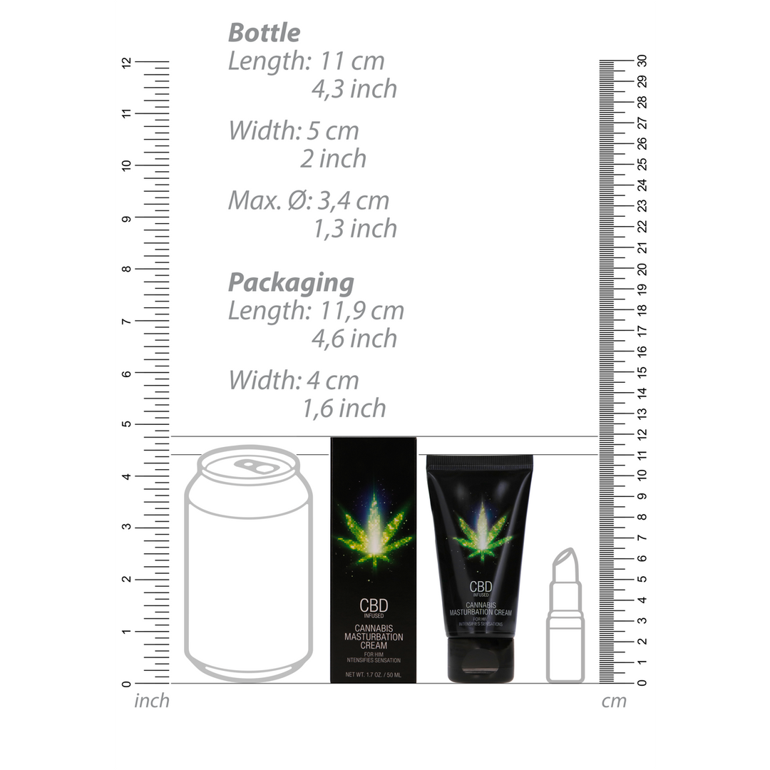 CBD Cannabis Masturbation Cream for Him - 2 fl oz / 50 ml
