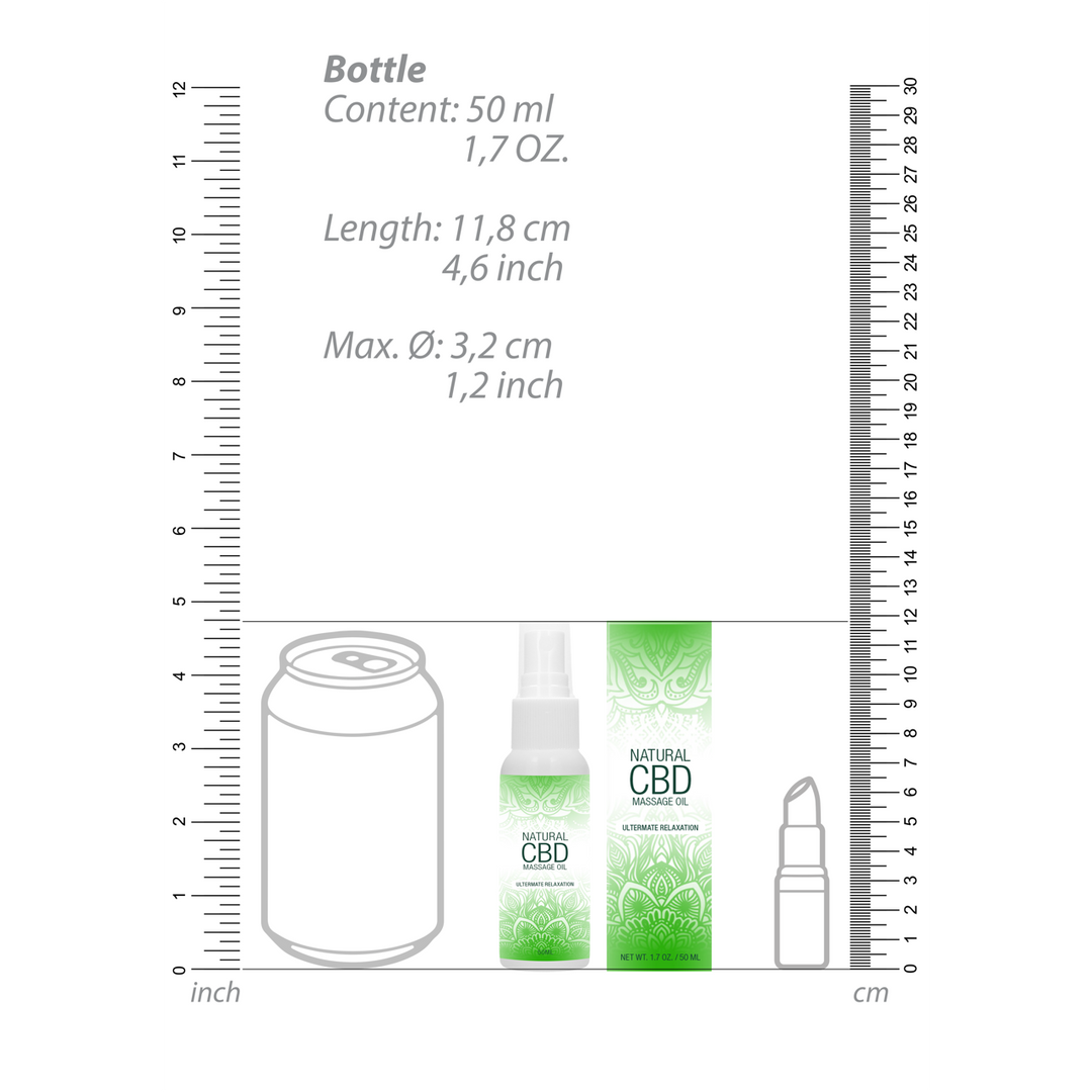 Natural CBD - Massage Oil - 2 fl oz / 50 ml