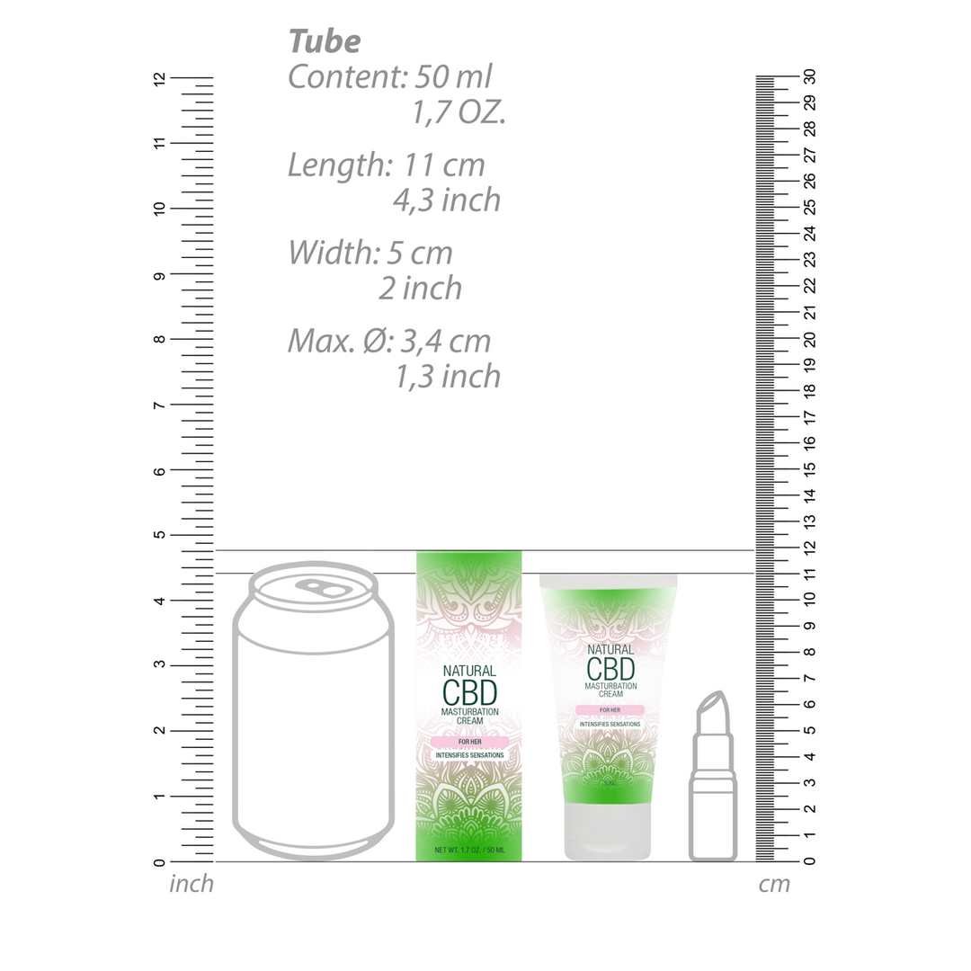 Natural CBD - Masturbation Cream for Her - 2 fl oz / 50 ml