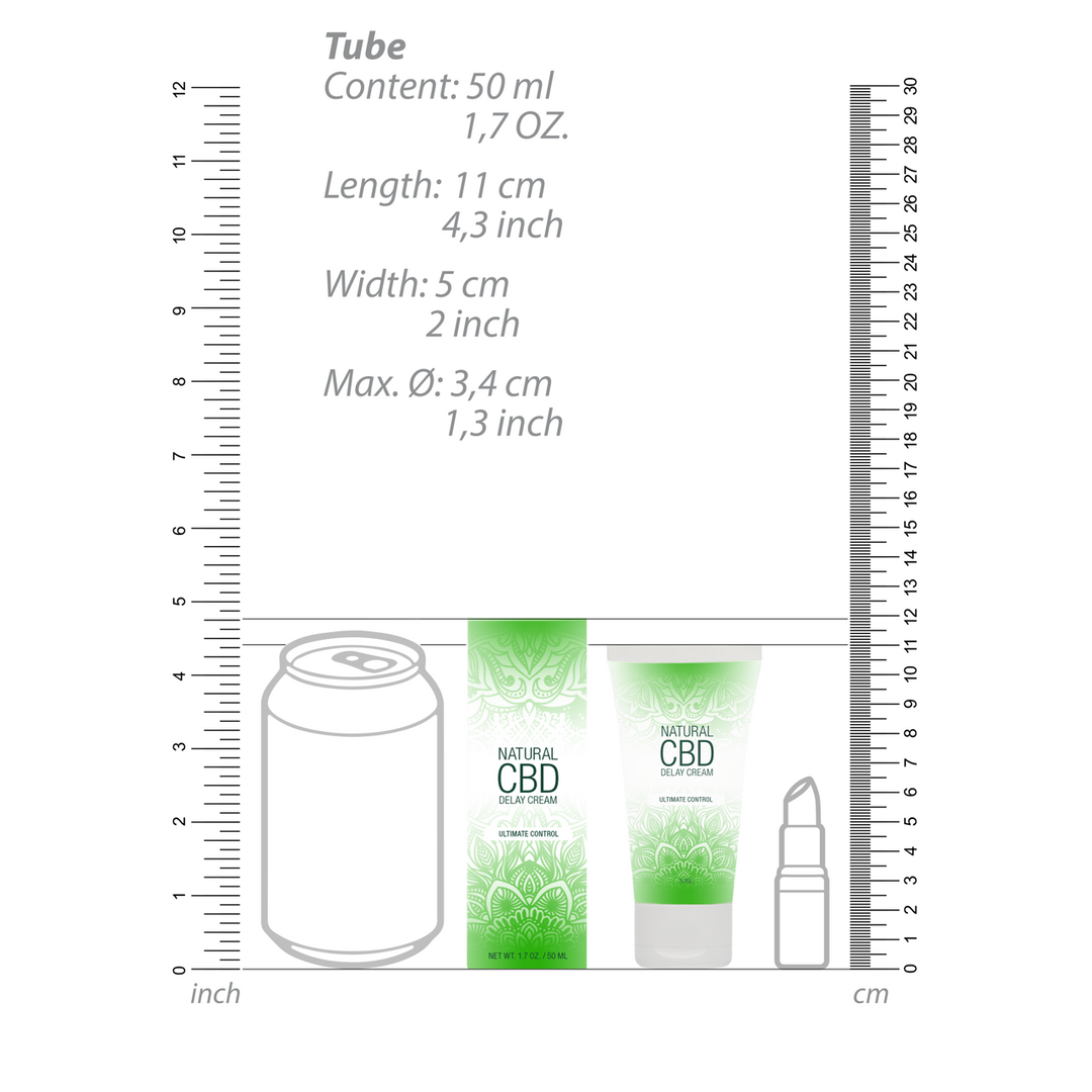 Natural CBD - Delay Cream - 2 fl oz / 50 ml
