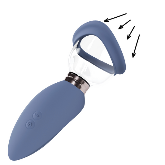 Arousing - Rechargeable Vulva and Breast Pump - Blue