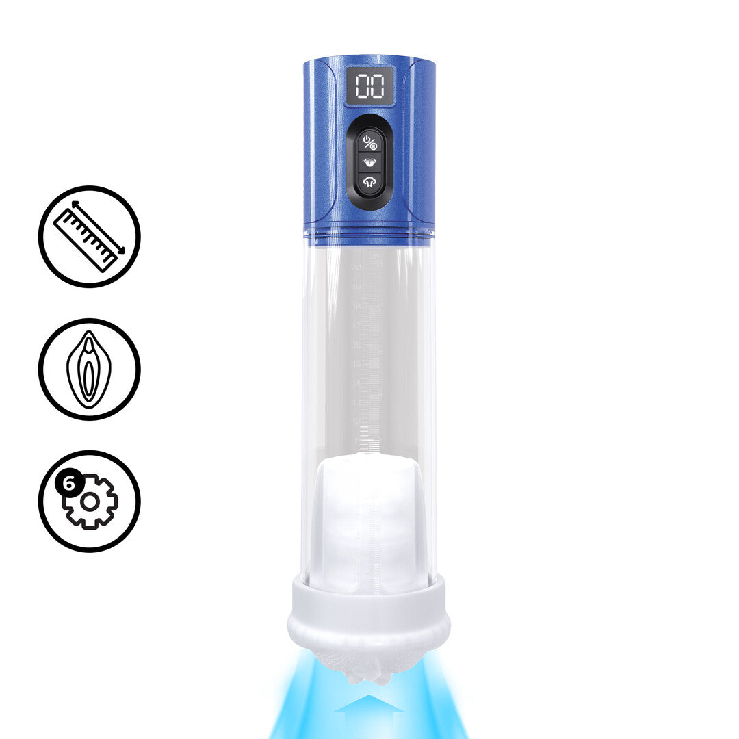MaxLift - 6 Function Suction Masturbator Pump - Metallic