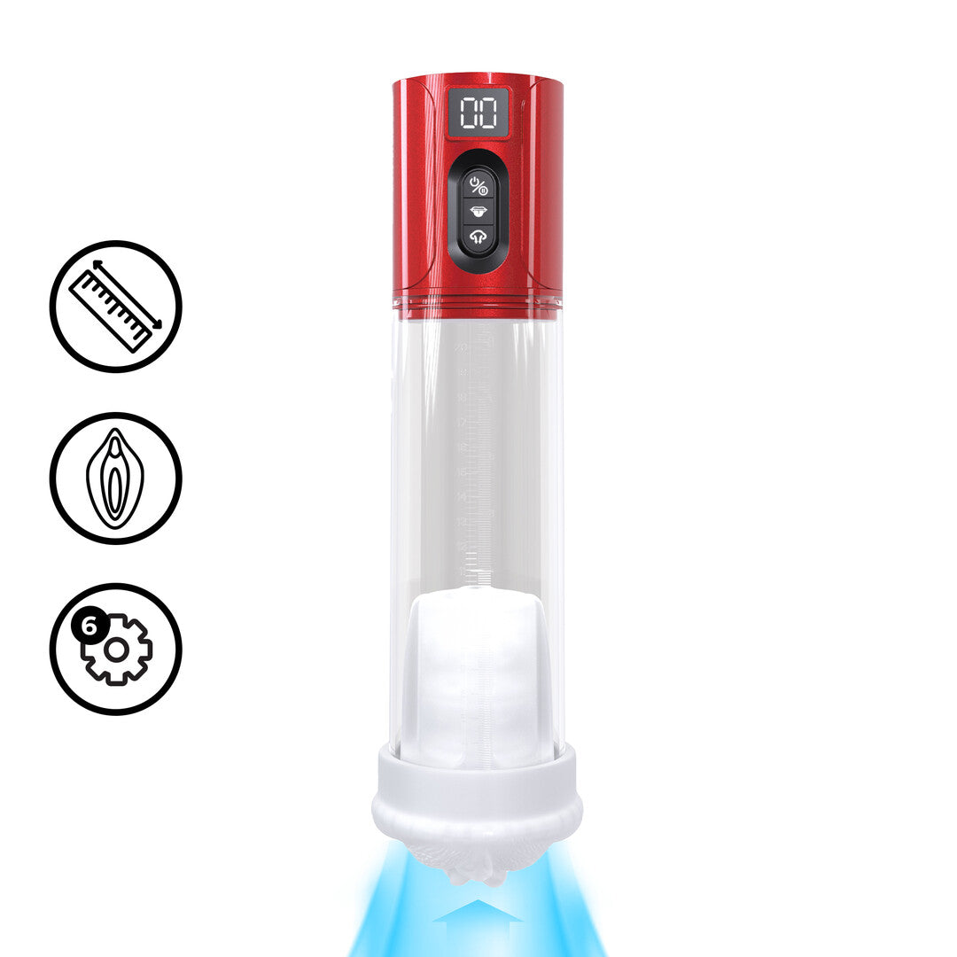 MaxLift - 6 Function Suction Masturbator Pump - Metallic