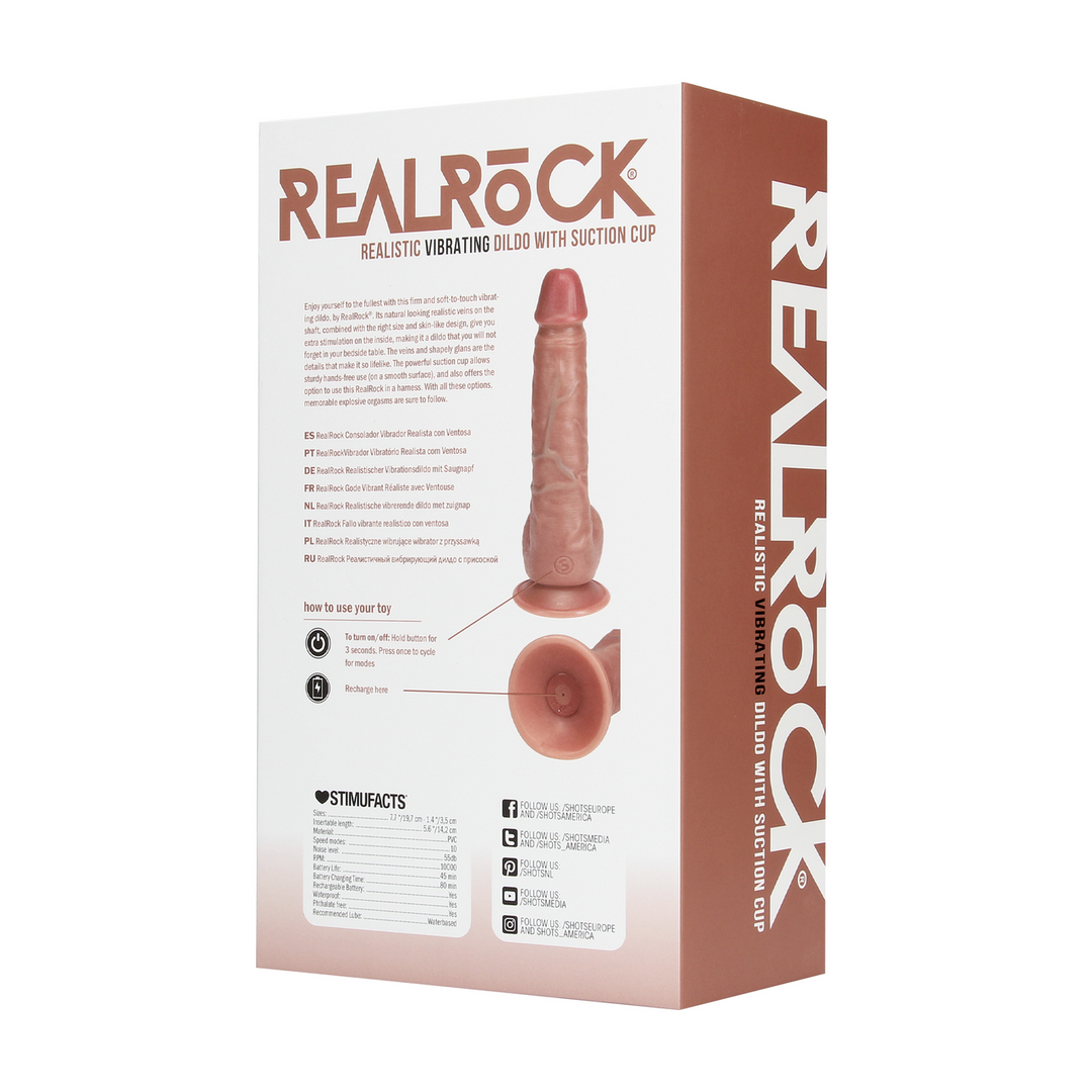 Vibrating Regular Straight Cock with Balls - 7 / 18 cm