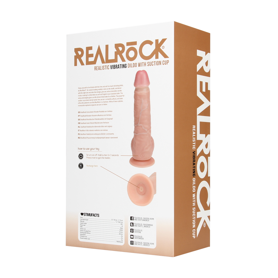 Vibrating Regular Straight Cock with Balls - 9 / 23 cm