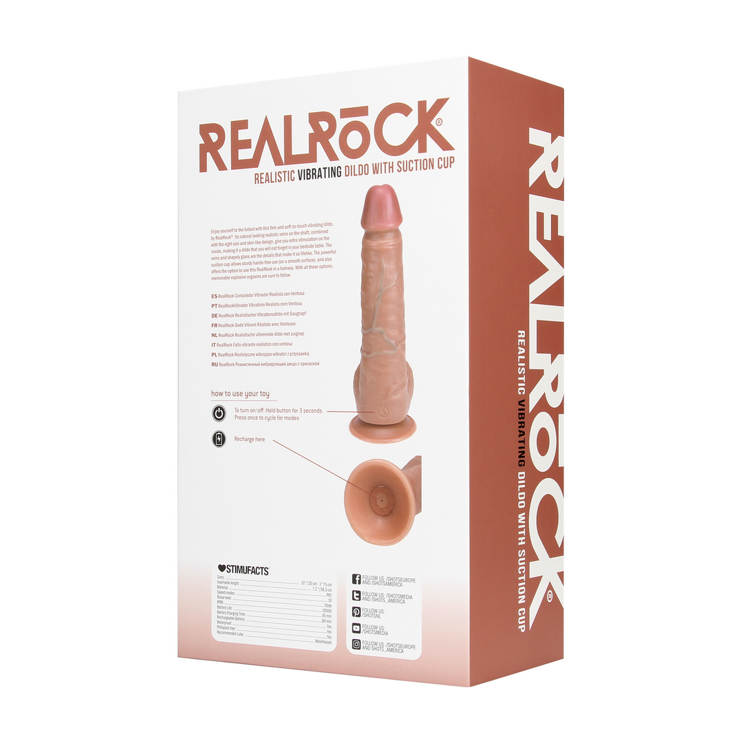 Vibrating Regular Straight Cock with Balls - 9 / 23 cm