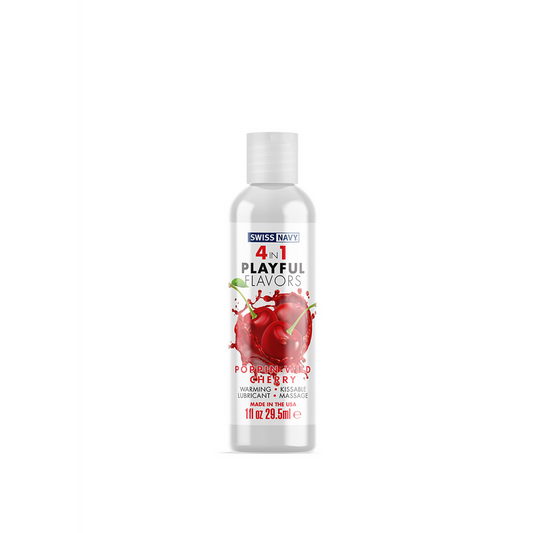 4 in 1 Playful Flavors - Lubricant with Poppin Wild Cherry Flavor