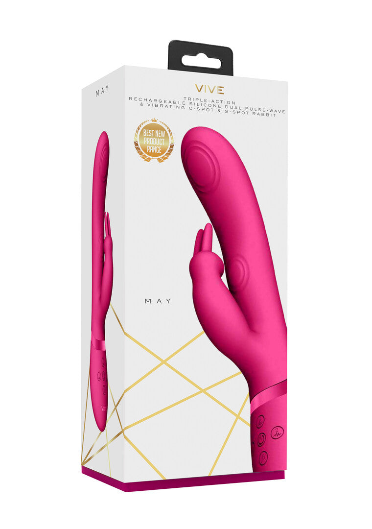 May - Dual Pulse-Wave  Vibrating C-spot  G-Spot Rabbit - P