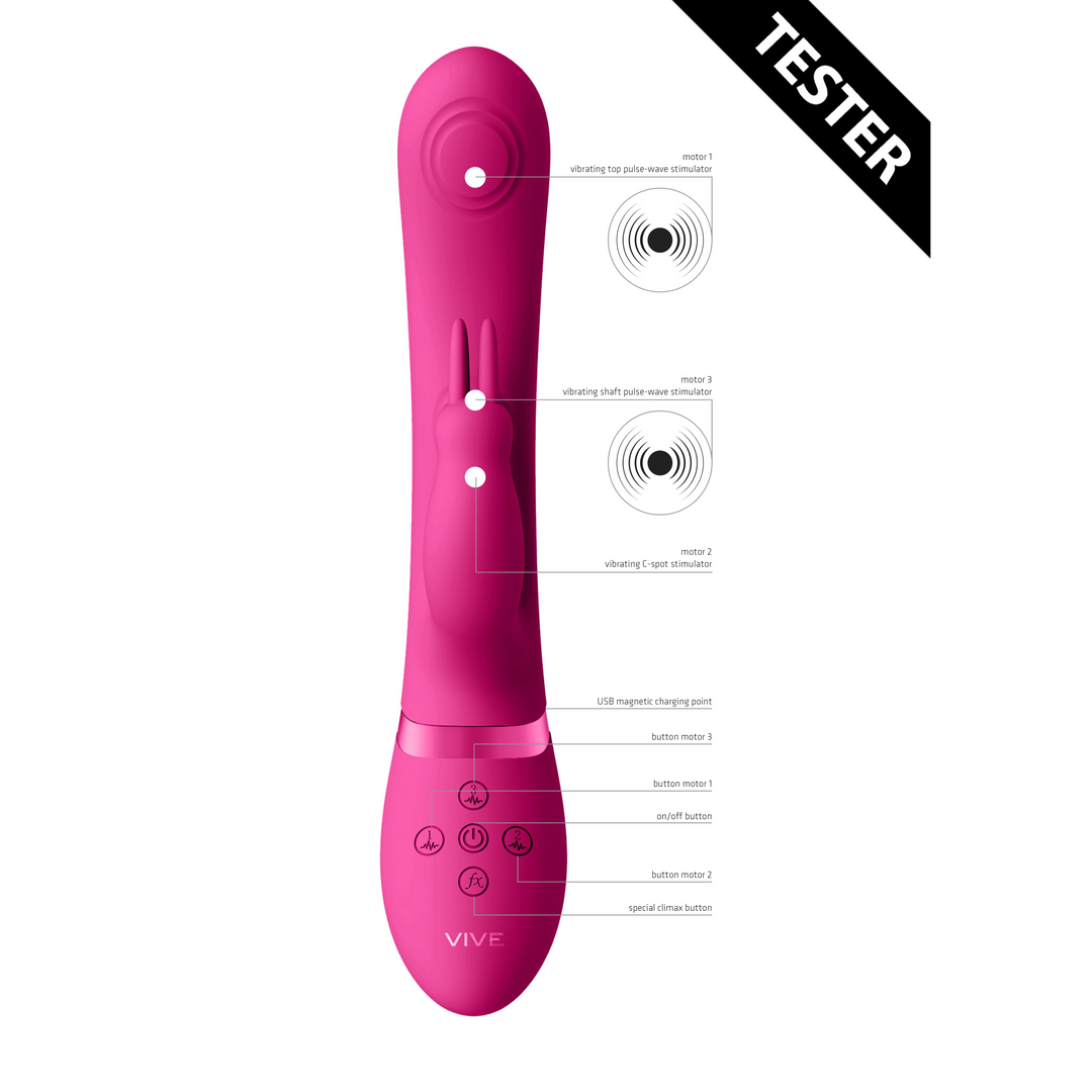 May - Dual Pulse-Wave  Vibrating C-spot  G-Spot Rabbit - P