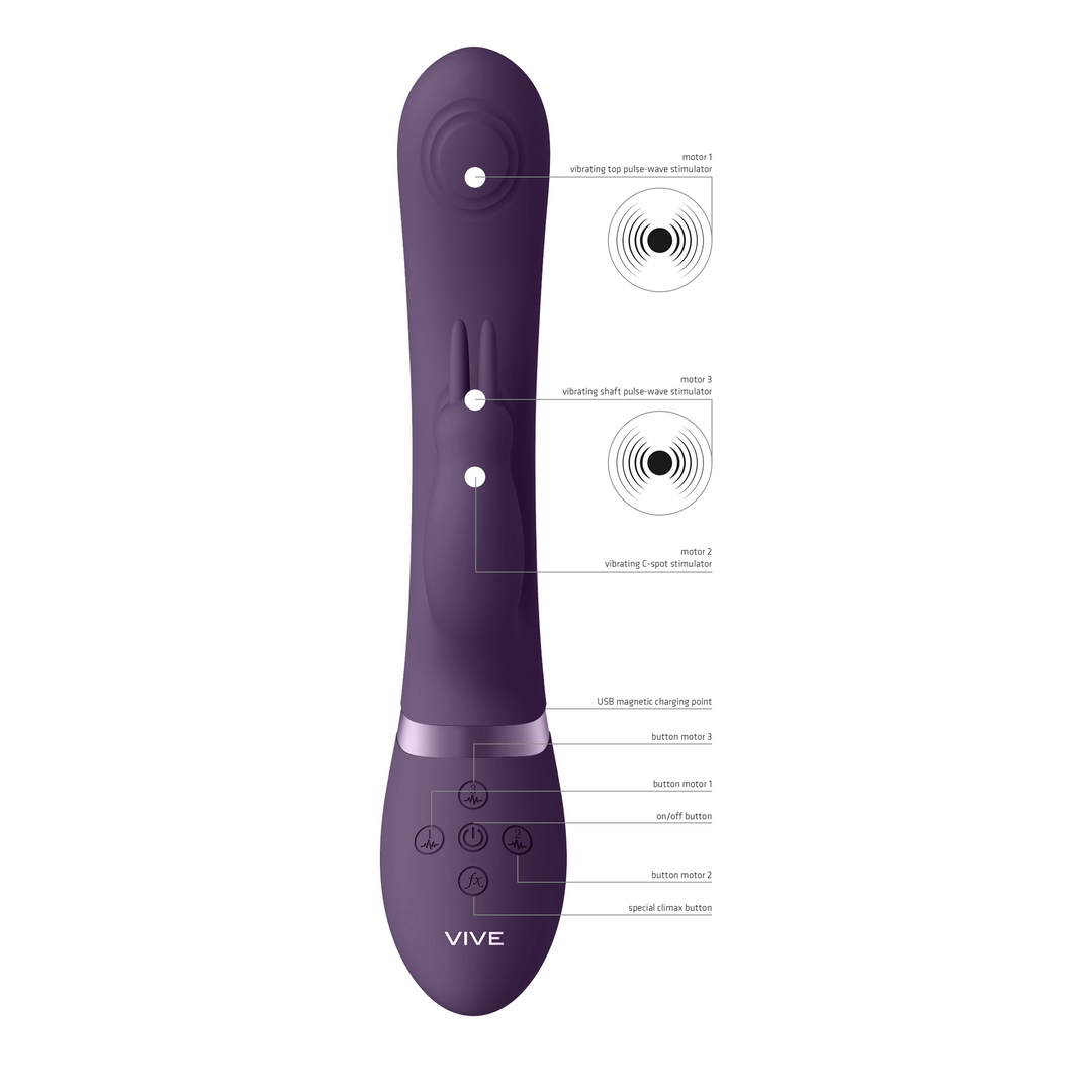 May - Dual Pulse-Wave  Vibrating C-spot  G-Spot Rabbit - P