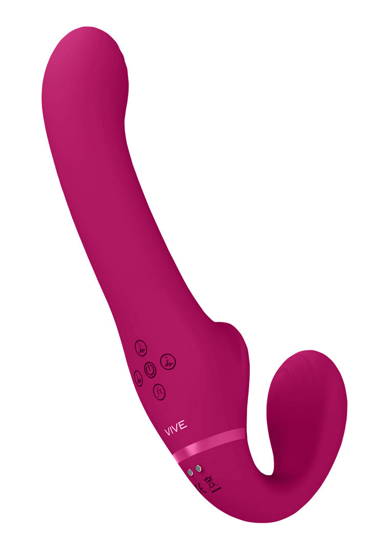 Ai - Dual Vibrating  Air Wave Tickler Strapless Strapon