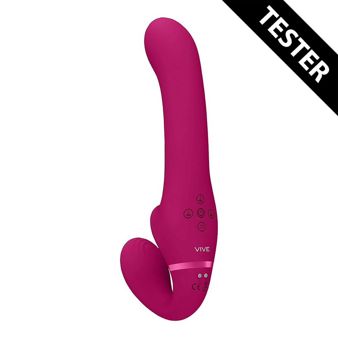 Ai - Dual Vibrating  Air Wave Tickler Strapless Strapon
