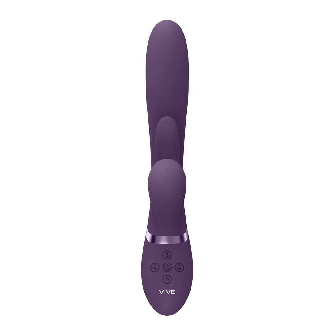 Kura - Thrusting G-Spot Vibrator with Flapping Tongue and Pulse Wave Stimulator - P