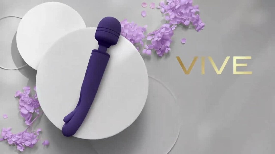 Kiku - Double Ended Wand with Innovative G-Spot Flapping Stimulator - P