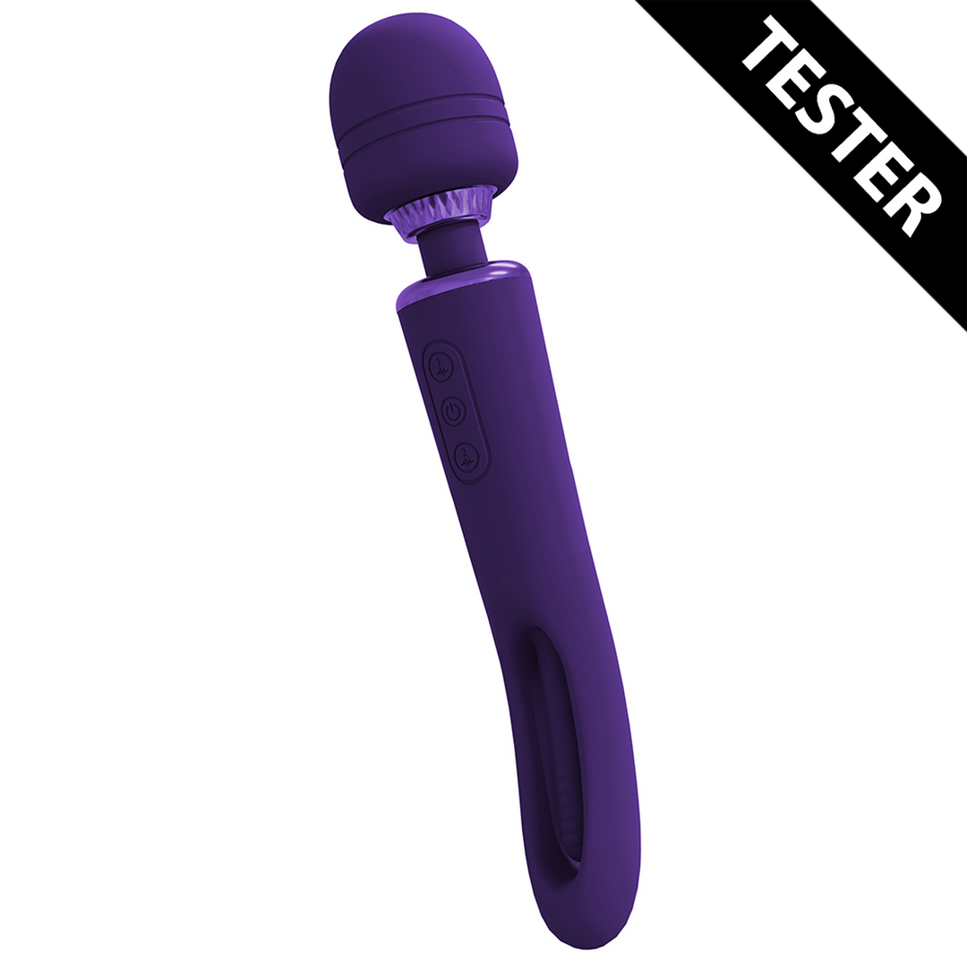 Kiku - Double Ended Wand with Innovative G-Spot Flapping Stimulator - P