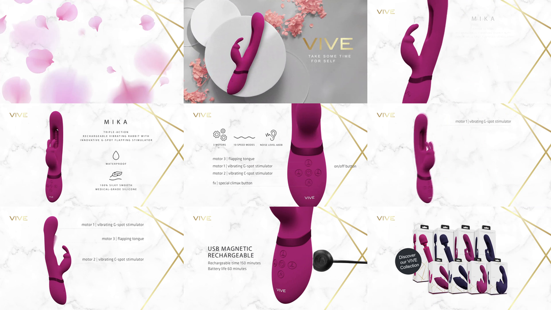 Mika - Triple Motor - Vibrating Rabbit with Innovative G-Spot Flapping Stimulator - P
