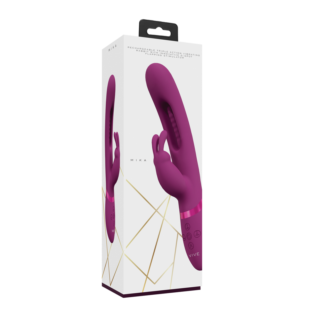 Mika - Triple Motor - Vibrating Rabbit with Innovative G-Spot Flapping Stimulator - P