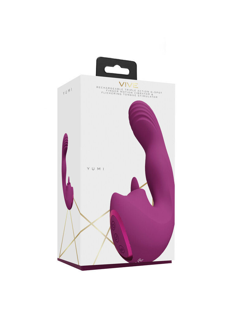 Yumi - Triple Motor G-Spot Finger Motion Vibrator and Flickering Tongue Stimulator - P