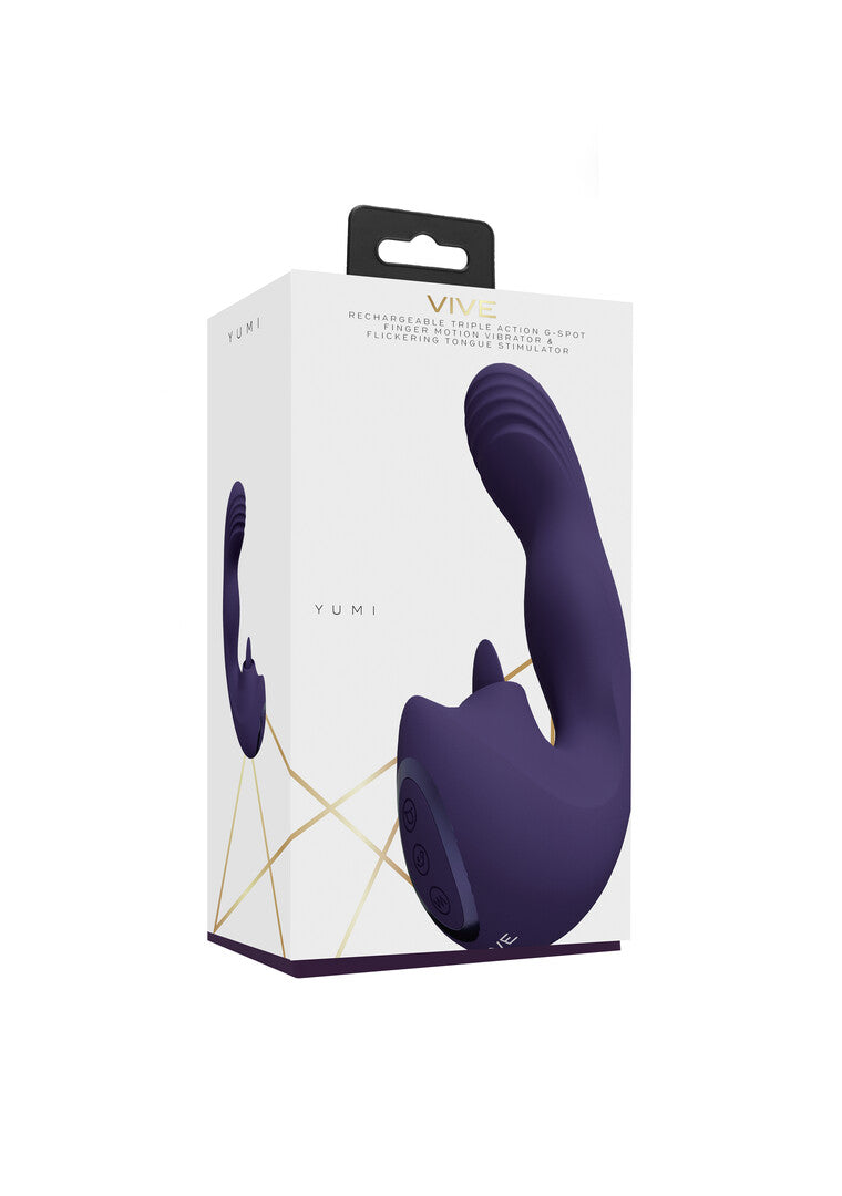 Yumi - Triple Motor G-Spot Finger Motion Vibrator and Flickering Tongue Stimulator - P