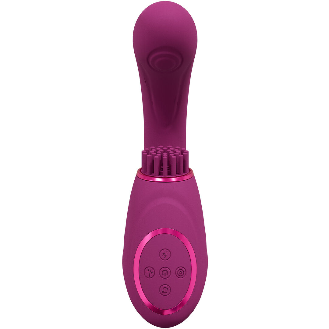 Gen - Triple Motor G-Spot Vibrator with Pulse Wave and Vibrating Bristles - P
