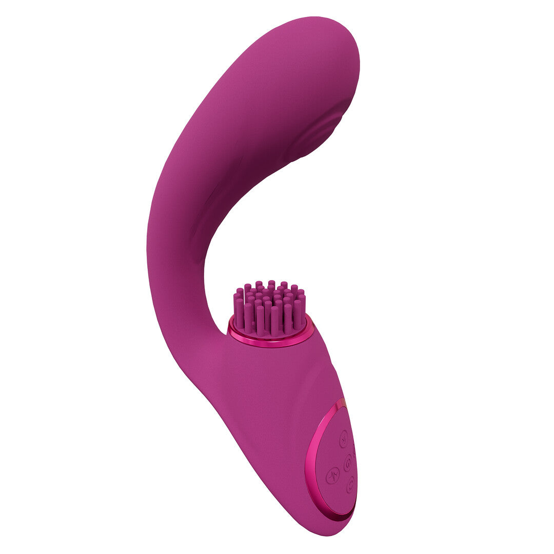 Gen - Triple Motor G-Spot Vibrator with Pulse Wave and Vibrating Bristles - P