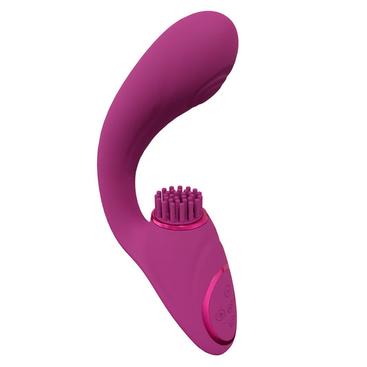 Gen - Triple Motor G-Spot Vibrator with Pulse Wave and Vibrating Bristles - P